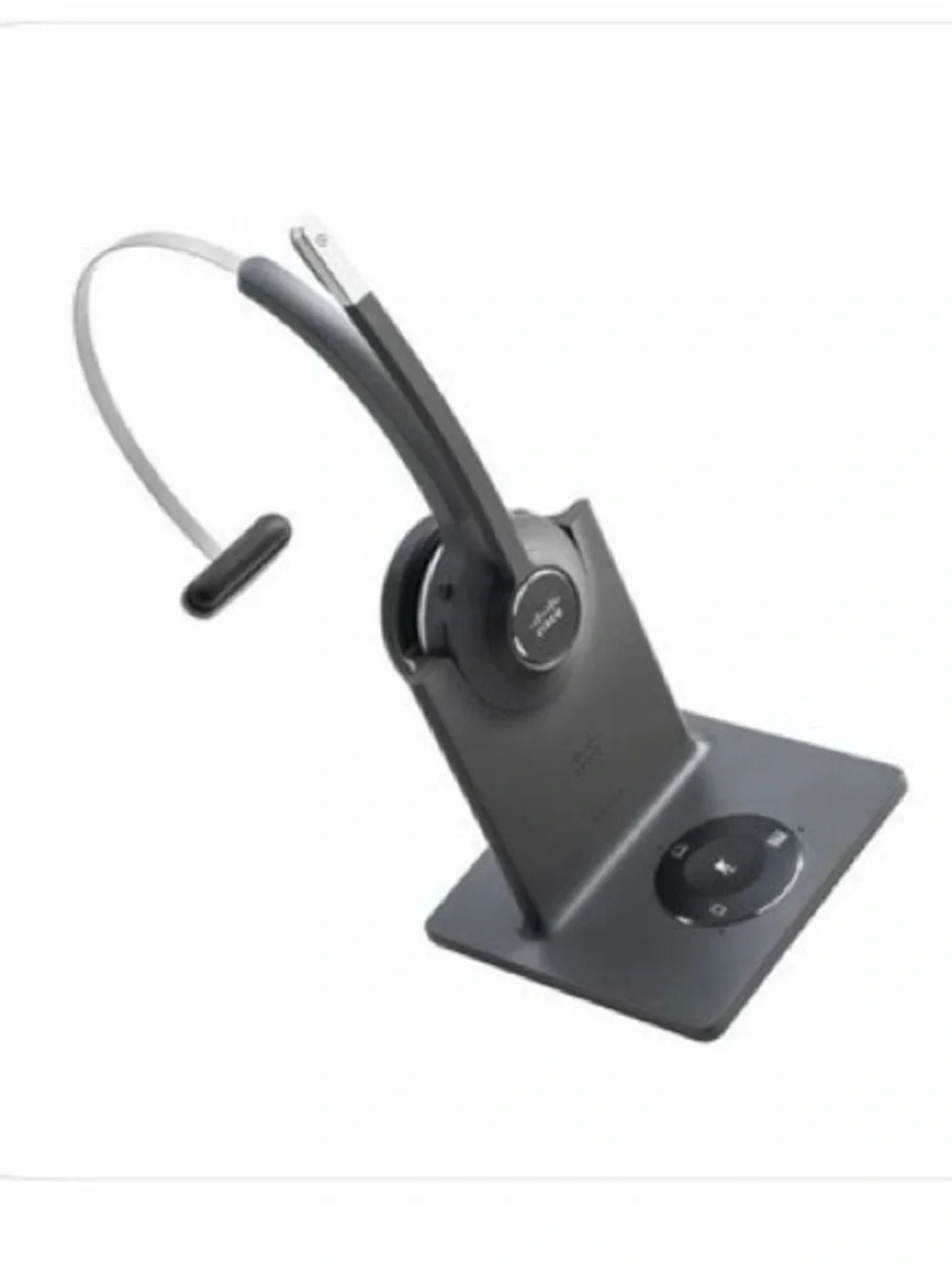 Wireless Mono Headset with Charging Stand - Black